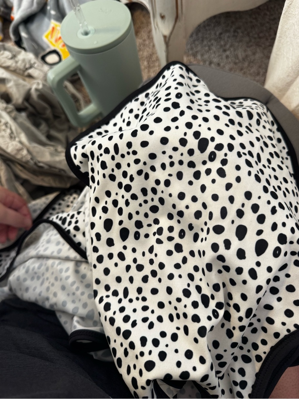 Kids Dalmatian Spot Bib and Splat Mat